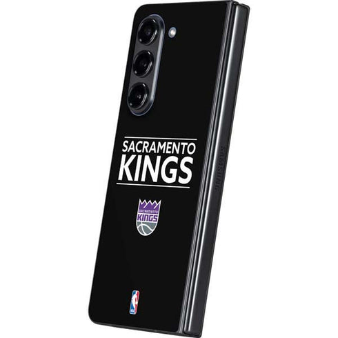 NBA Sacramento Kings Standard - Black Galaxy Z Fold5 5G Skin